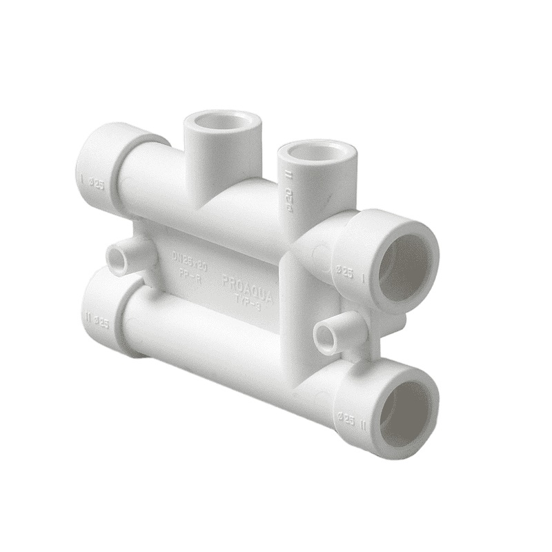 Распределительный блок Pro Aqua d=25-20 PP-R для систем отопления Серый, PA63010PG