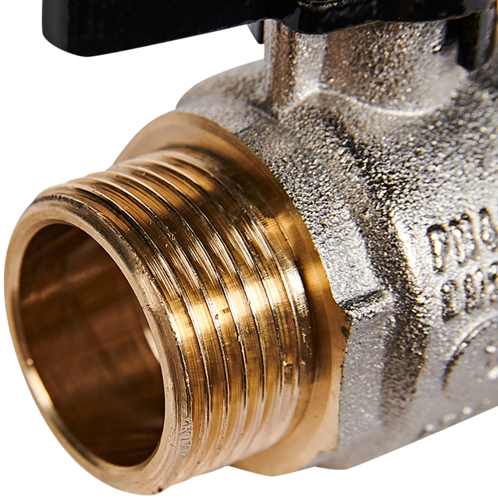 Кран шаровой полнопроходной STOUT НР/НР ручка бабочка 3/4