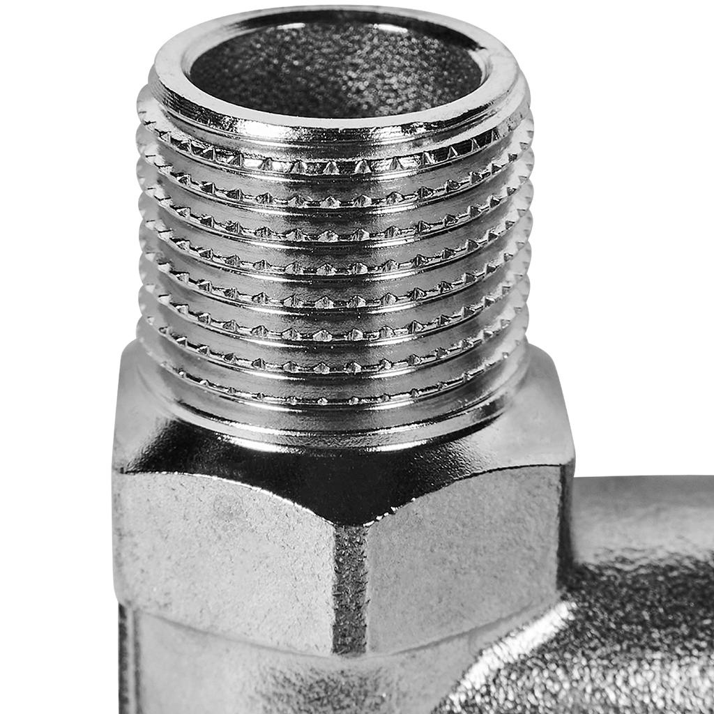 Угольник ROMMER-переходник-НР, 15х1/2, из нержавеющей стали прессовой