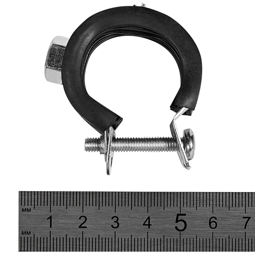 Хомут для труб STOUT одновинтовой с гайкой М8, 3/4 (25-28мм)