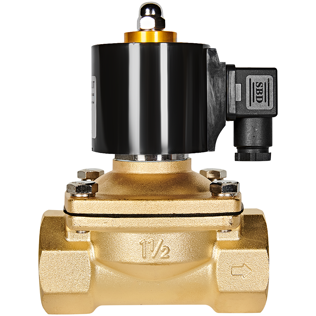 STOUT Клапан соленоидный (электромагнитный) прямого действия НЗ 24В G1 1/2 SSV-0010-024040