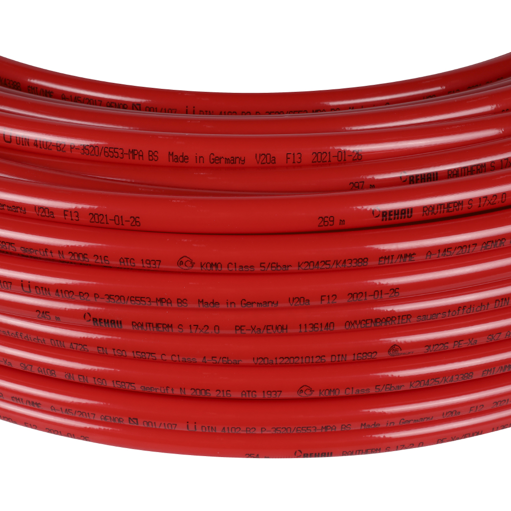 Отопительная труба РЕХАУ RAUTHERM S PEX 17х2,0 мм, бухта 120 м, 11361401120