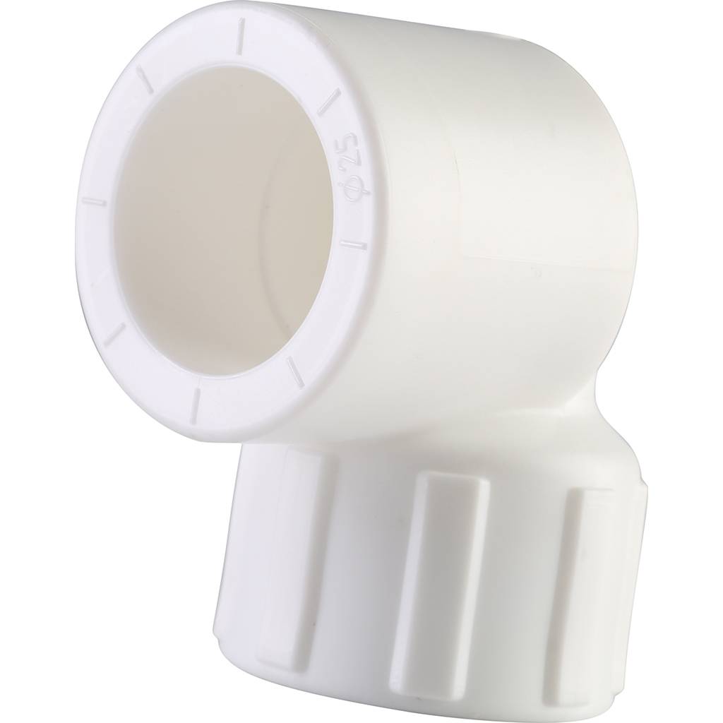 Угольник Политэк 25x1/2 с внутренней резьбой для полипропиленовых труб под сварку (цвет белый), 9400002512