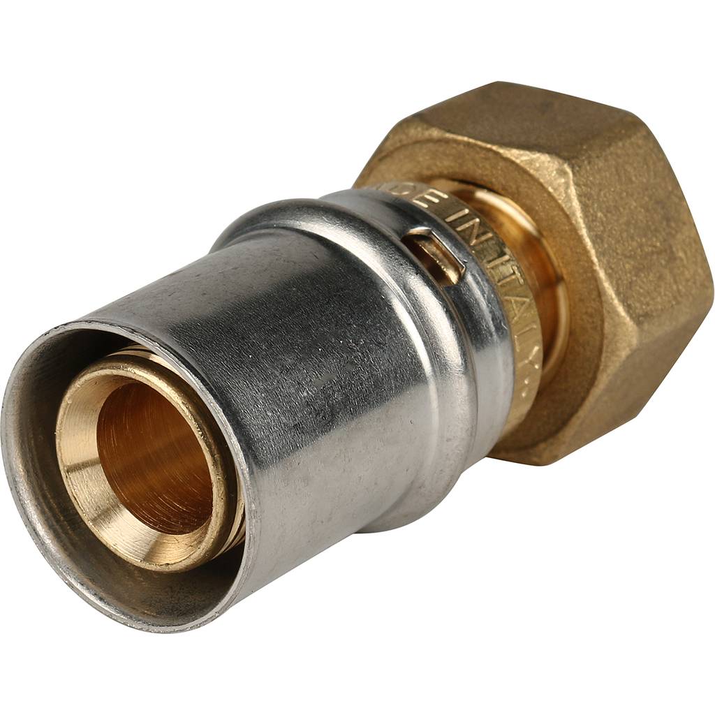 Переходник STOUT с накидной гайкой 1/2 х20 для металлопластиковых труб прессовой, SFP-0016-001220