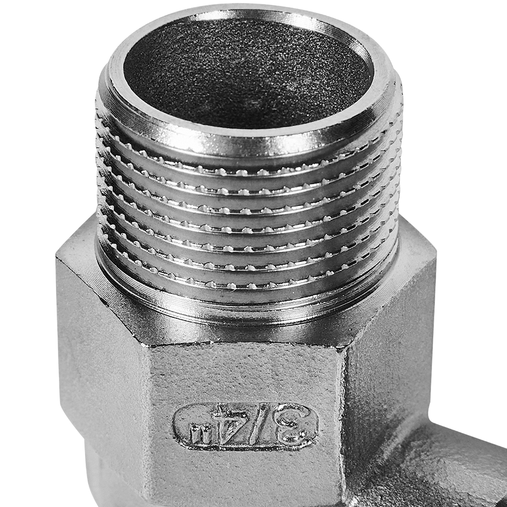 Угольник ROMMER-переходник-НР, 22х3/4, из нержавеющей стали прессовой