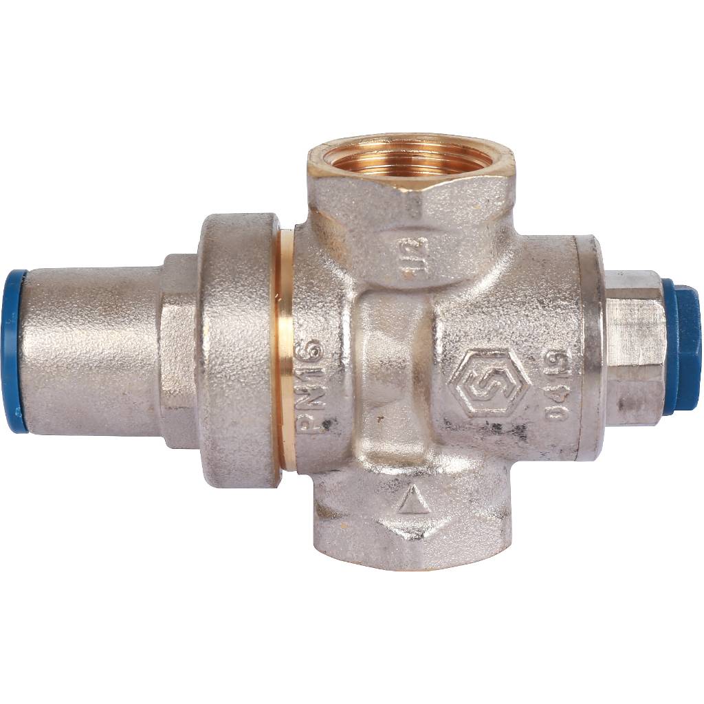 STOUT  Редуктор давления PN16 вн/вн 1/2  с выходом под манометр, SVS-1010-000015