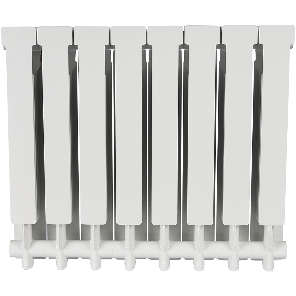 Радиатор алюминиевый STOUT ALPHA 500 8 секций боковое подключение (белый RAL 9016), SRA-2310-050008