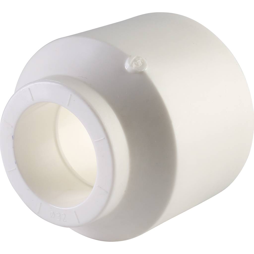 Муфта переходная внутр./наруж. Политэк 63х32 для полипропиленовых труб под сварку (цвет белый)