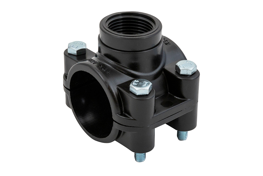 Седелка с внутренней резьбой для ПНД труб Политэк (крепление - болт) 50 - 1 ТПК-АКВА, 3000050001