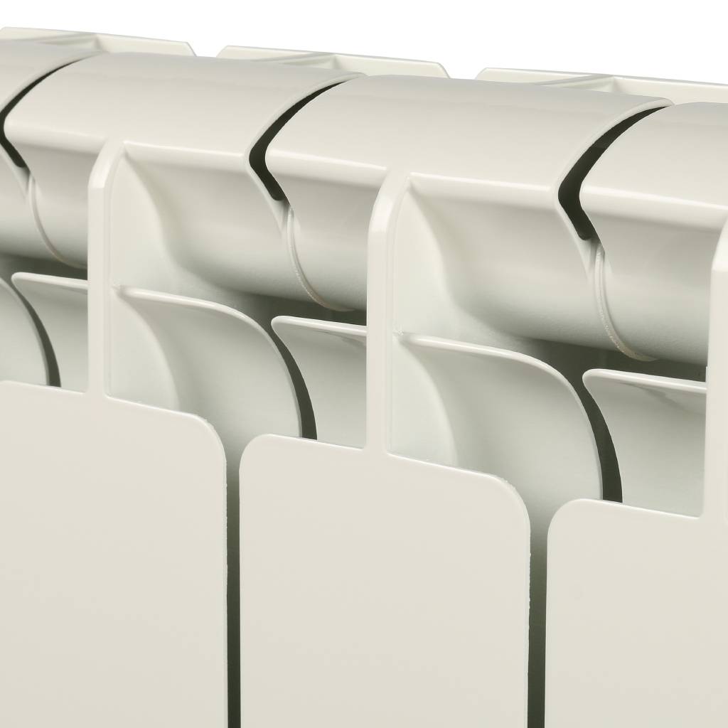 Радиатор алюминиевый STOUT Bravo 500 12 секций боковое подключение RAL9010, SRA-0110-050012