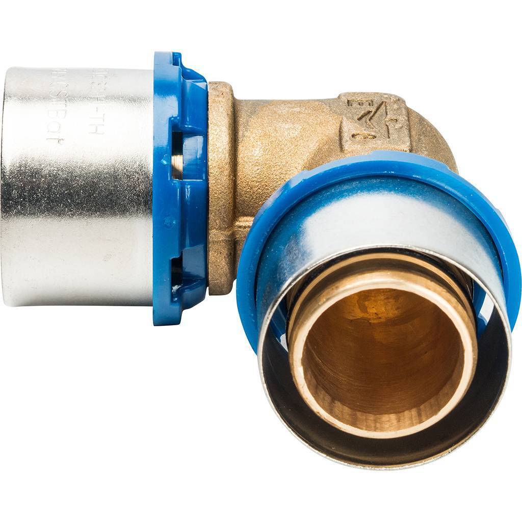 Угольник Prandelli Multyrama 90 32х3,0 H, TH, U для металлопластиковых труб прессовой, 509.06.03.2