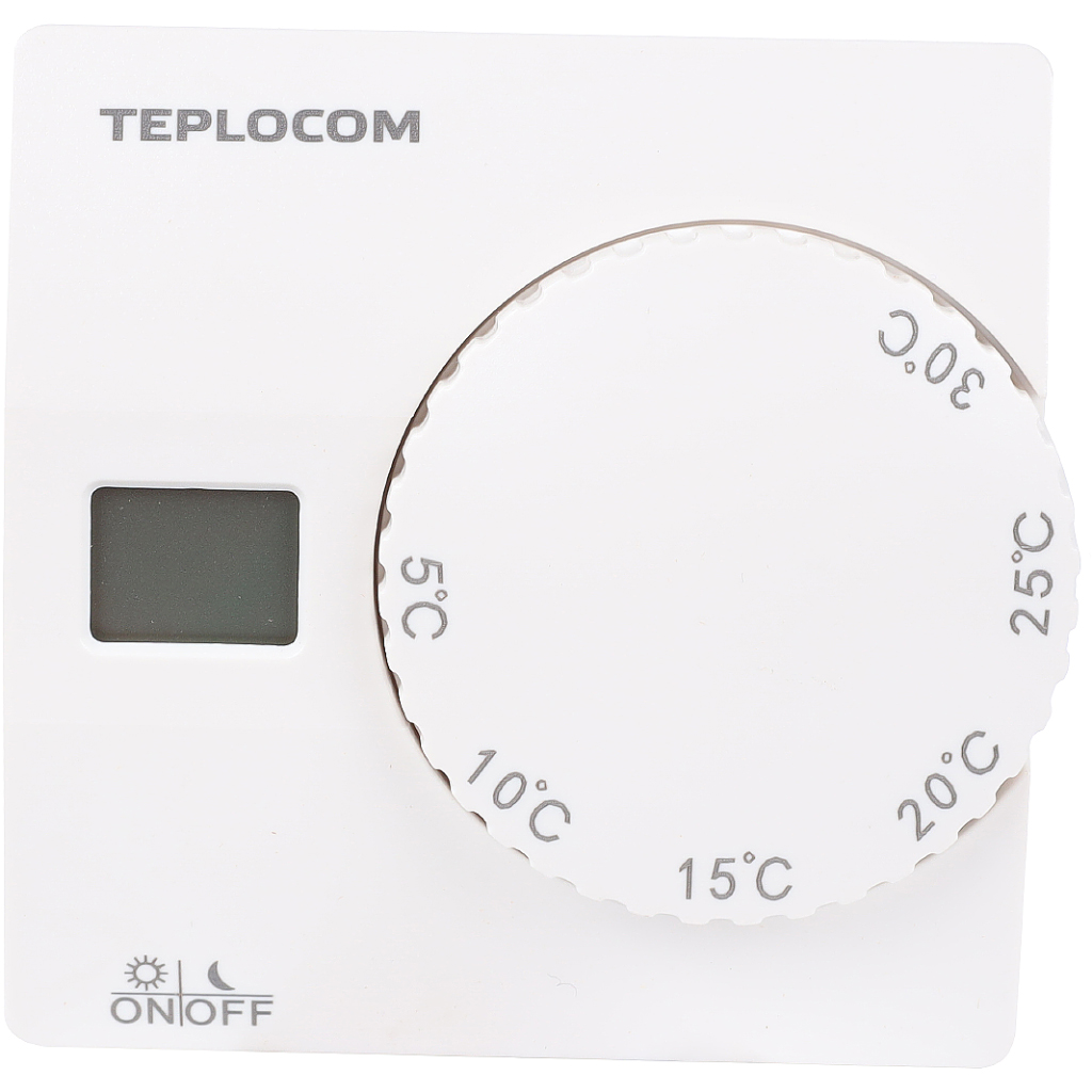 Термостат комнатный Teplocom TS-2AA/8A, проводной, реле 250В, 8А, 911