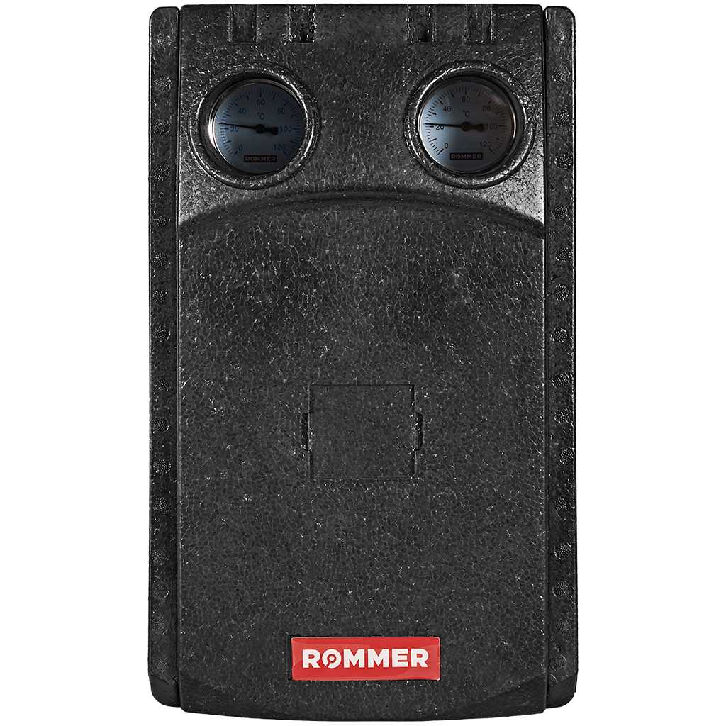 Насосная группа ROMMER RDG-1038 с теплообменником 28 пластин, без насоса в теплоизоляции, RDG-1038-282501