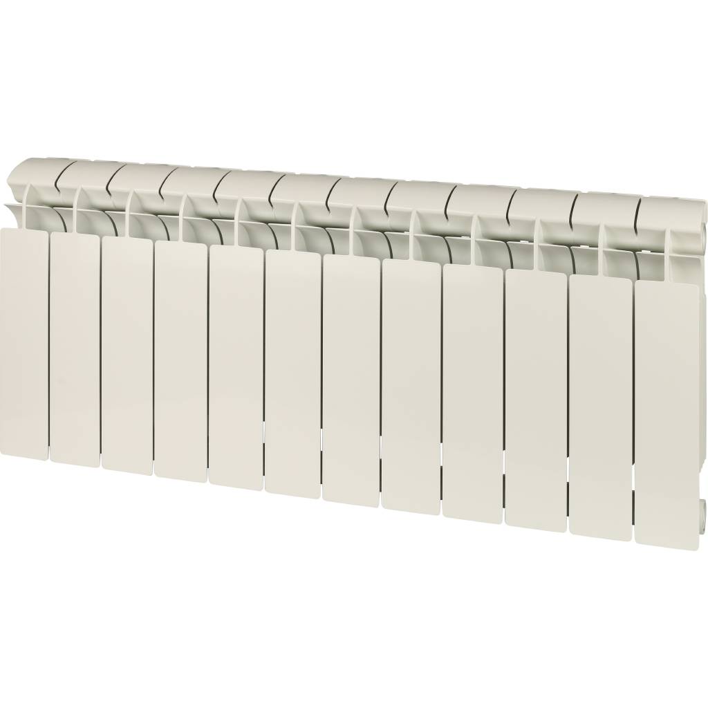 Радиатор биметаллический Global STYLE PLUS 350 12 секций боковое подключение (белый RAL 9010), STP03501012