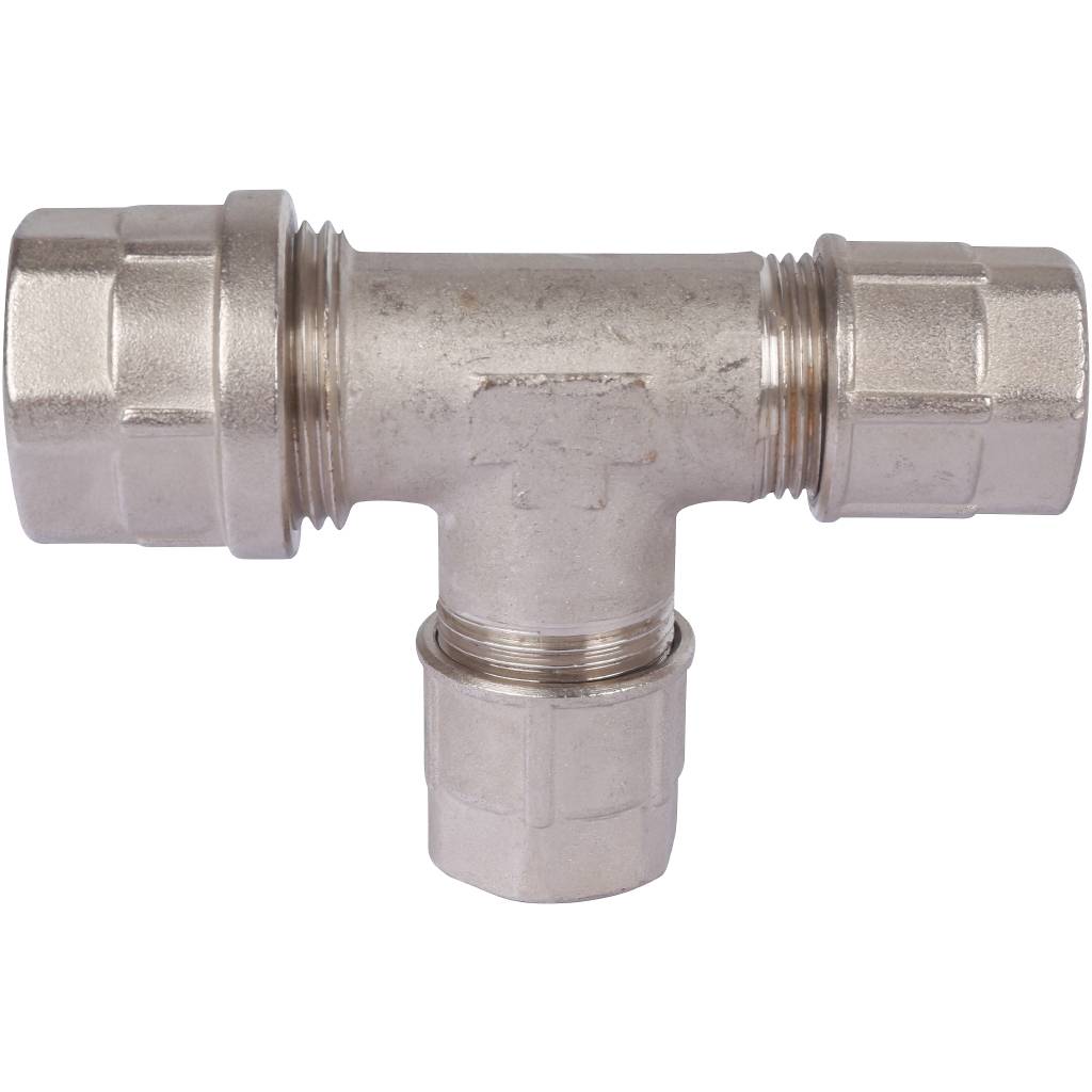 Тройник переходной Prandelli Multyrama (26.3х20.2х20.2) для металлопластиковых труб винтовой, 103.33.64.4