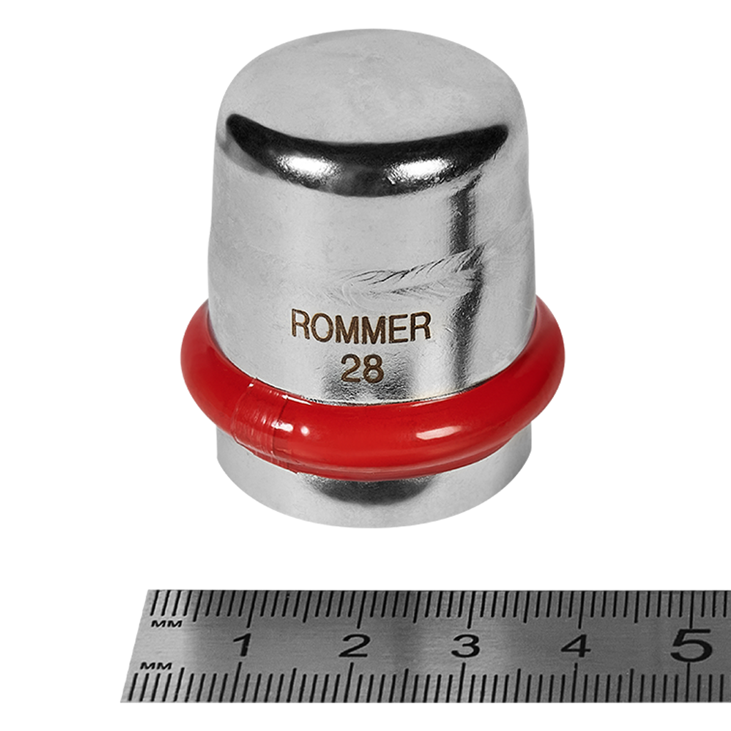 Заглушка ROMMER 28 из нержавеющей стали прессовой