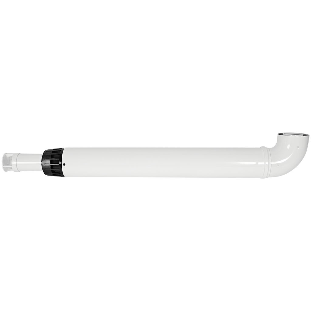 Комплект традиционного дымохода ROMMER АНТИЛЕД D60/100, L1000 (Baxi (кроме ECO Nova/Classic), Haier, Viessmann, Kiturami, Mizudo, Oasis) хомут в комплекте