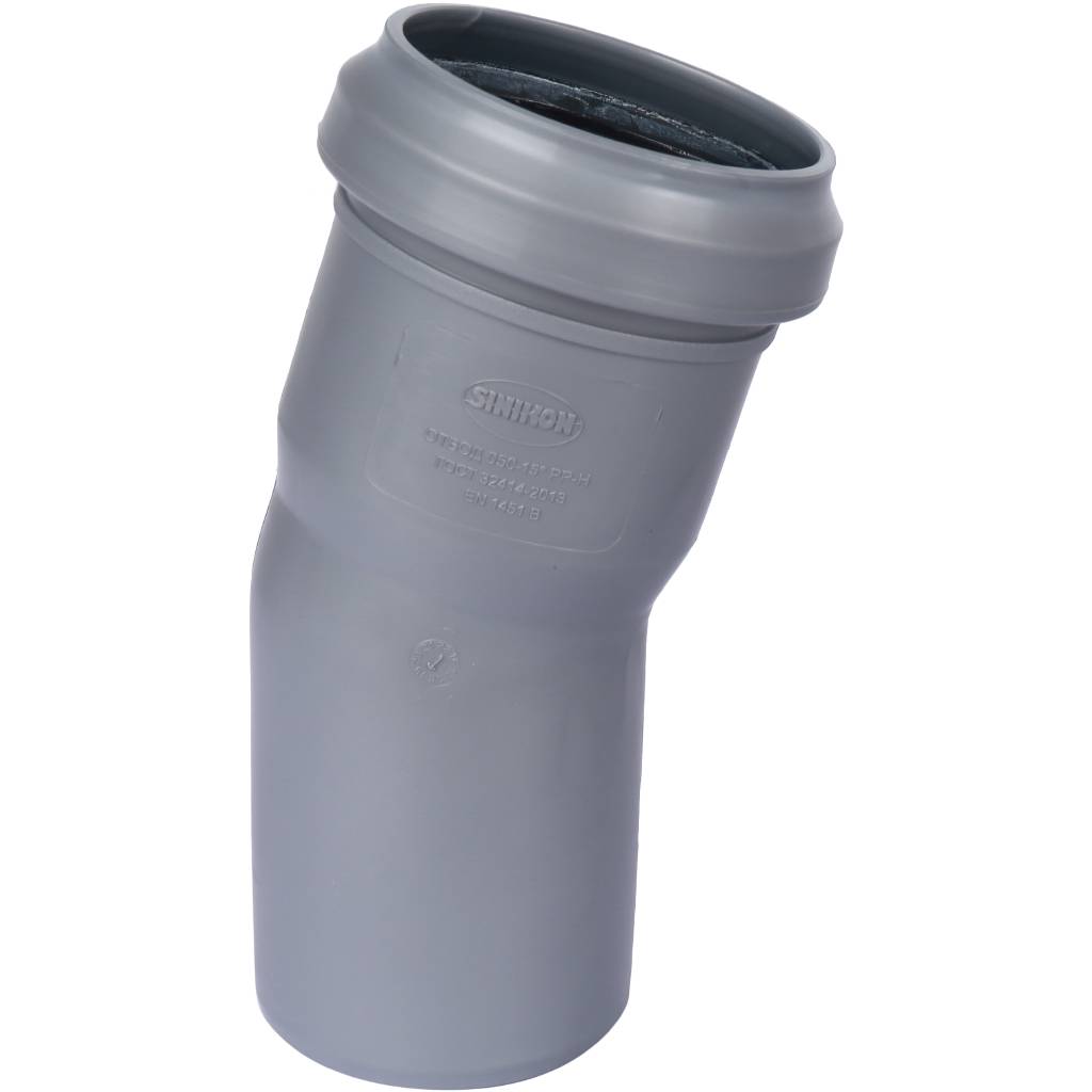 Отвод Sinikon D50x15гр, 504025.R