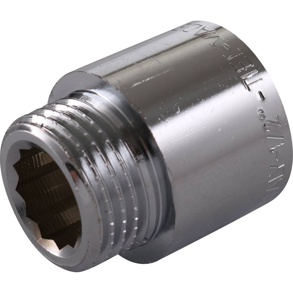 Удлинитель TIEMME НВ 20мм-1/2 хром для стальных труб резьбовой, 1500060