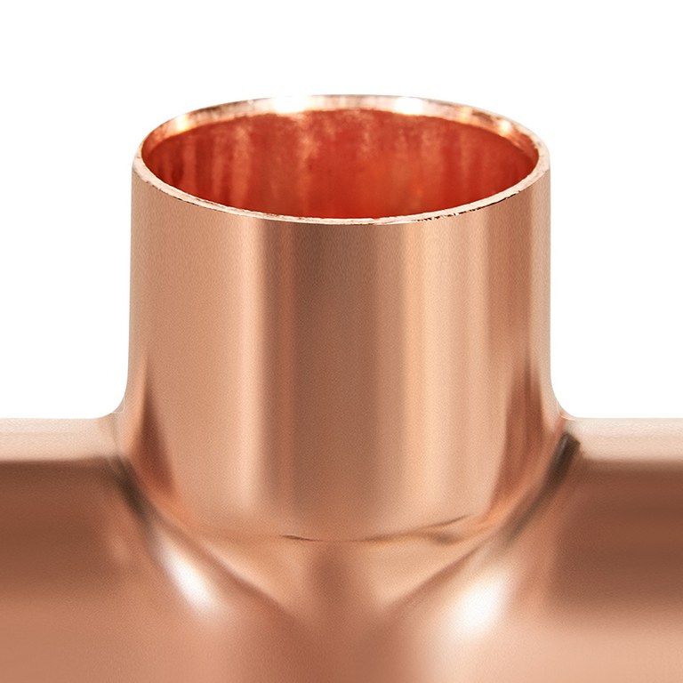 Тройник JINTIAN ВП 28x22x28 из меди под пайку, JT-15130282228