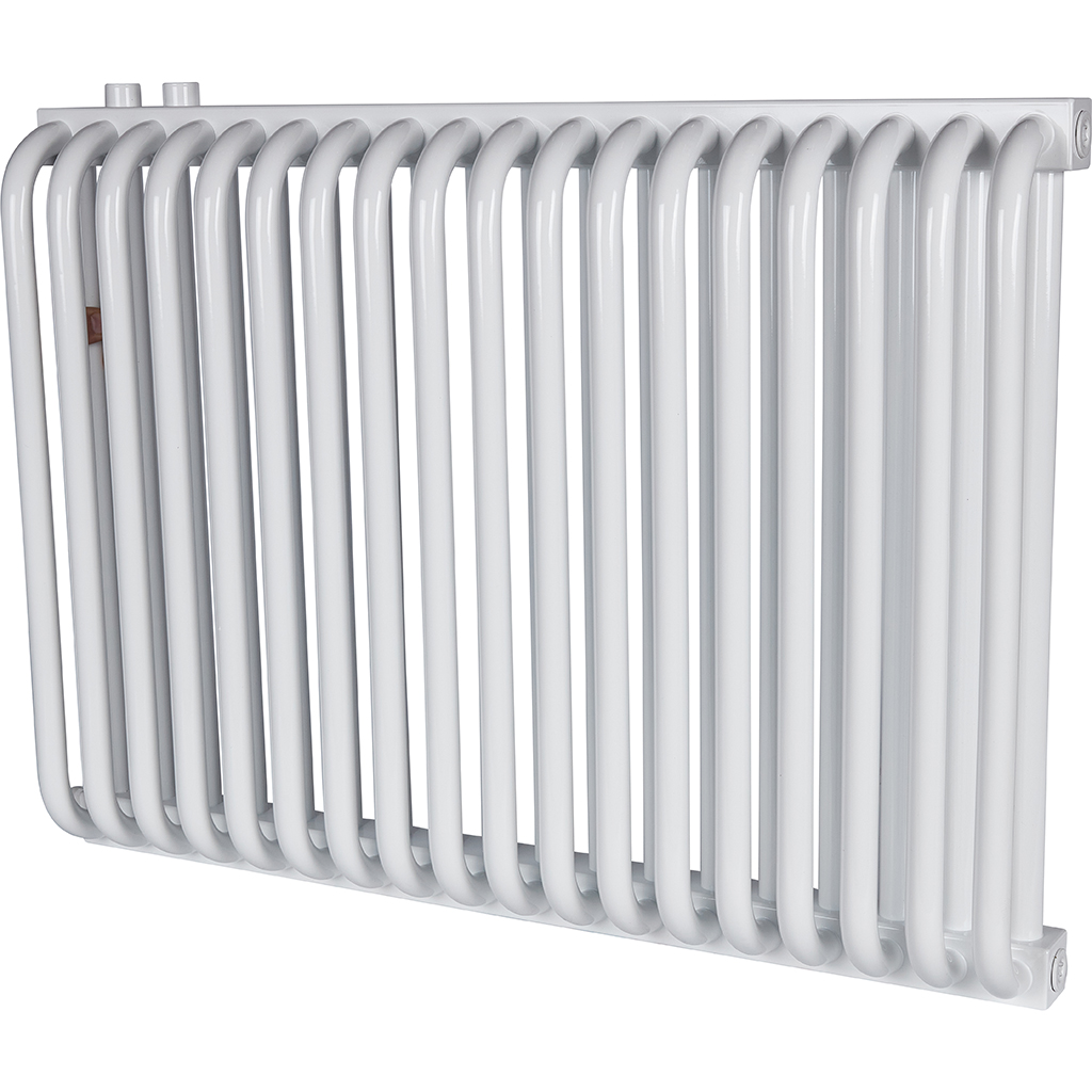 2-х трубчатый радиатор стальной ROMMER RST 2050/18 секций нижнее правое подключение RAL9016, RST-205018-020