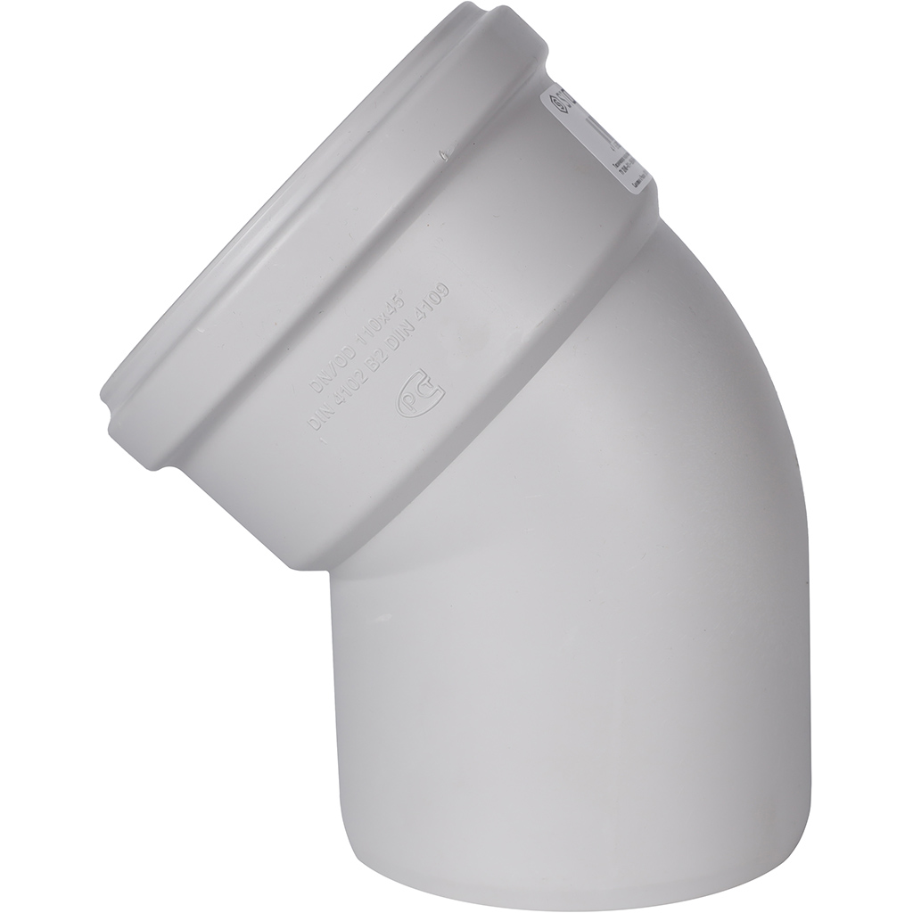 Отвод канализационный бесшумный STOUT D110х45°, SKB-0010-011045