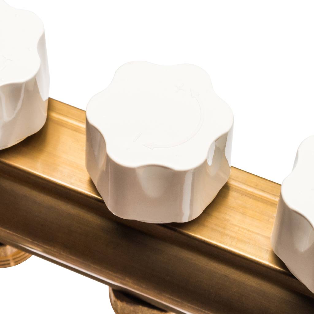 Распределительный коллектор из латуни без расходомеров STOUT 11 выходов, SMB 0468 000011