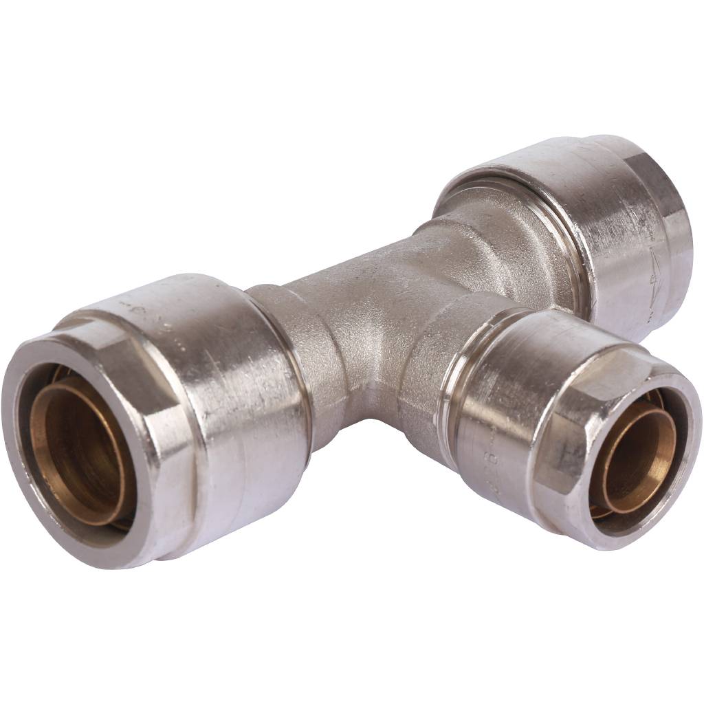 Тройник переходной Prandelli Multyrama (32.3х26.3х32.3) для металлопластиковых труб винтовой, 103.31.76.7