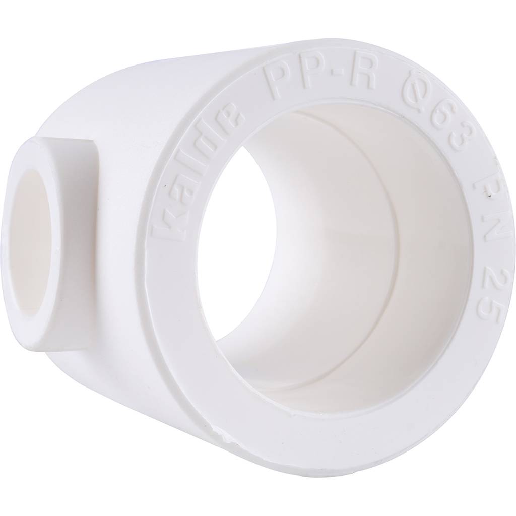 Тройник переходной Kalde 63x32x63 для полипропиленовых труб под сварку (цвет белый), 3212-tio-633263