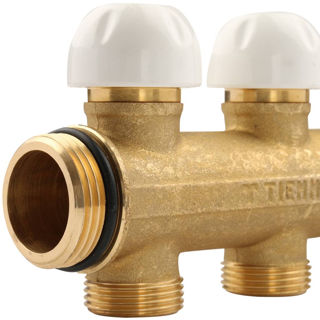 Коллектор с термостатическими клапанами 1 TIEMME 04D 3/4 (18) INT=50