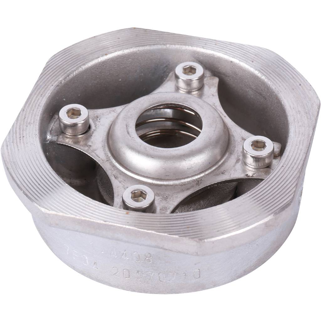 Клапан обратный пружинный ZETKAMA 275I Ду25 Ру40 межфланцевый из нерж. стали, 275I025E51