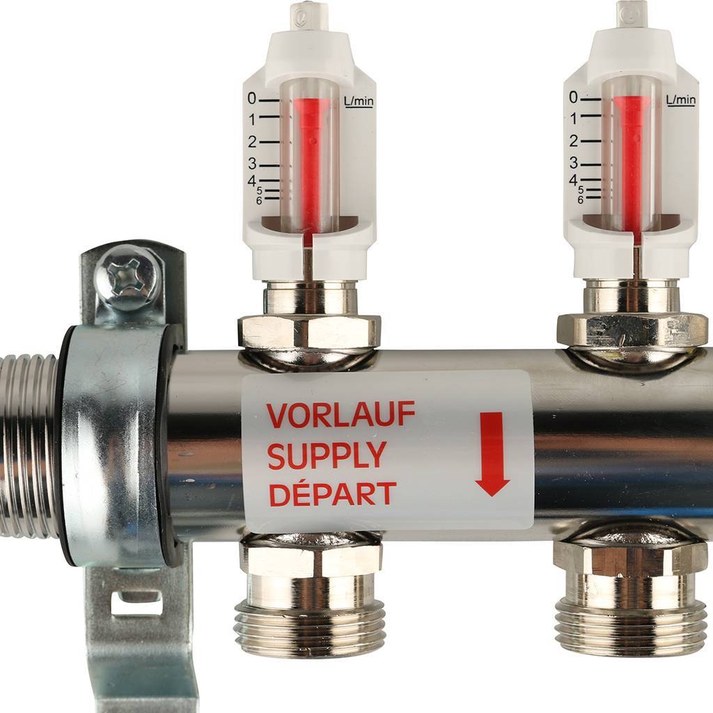 Распределительный коллектор РЕХАУ HKV-D на 3 контура (нерж .сталь), 12080311002