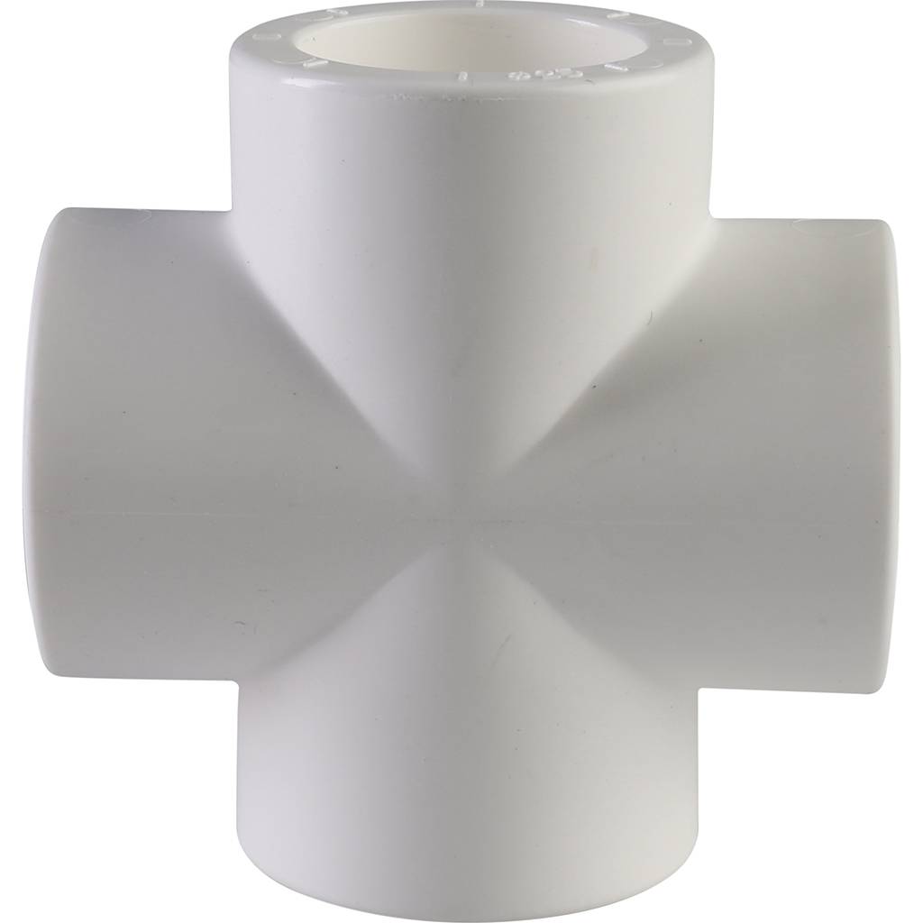 Крестовина Политэк d=25 для полипропиленовых труб под сварку (цвет белый), 9000002525