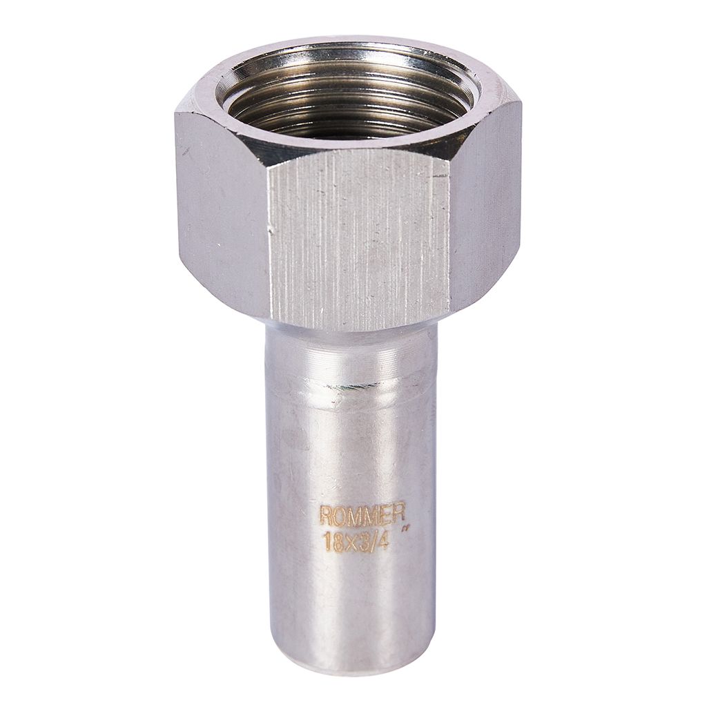 Вставка переходная НПр-ВР ROMMER 18х3/4 из нержавеющей стали прессовой, RSS-0023-001834