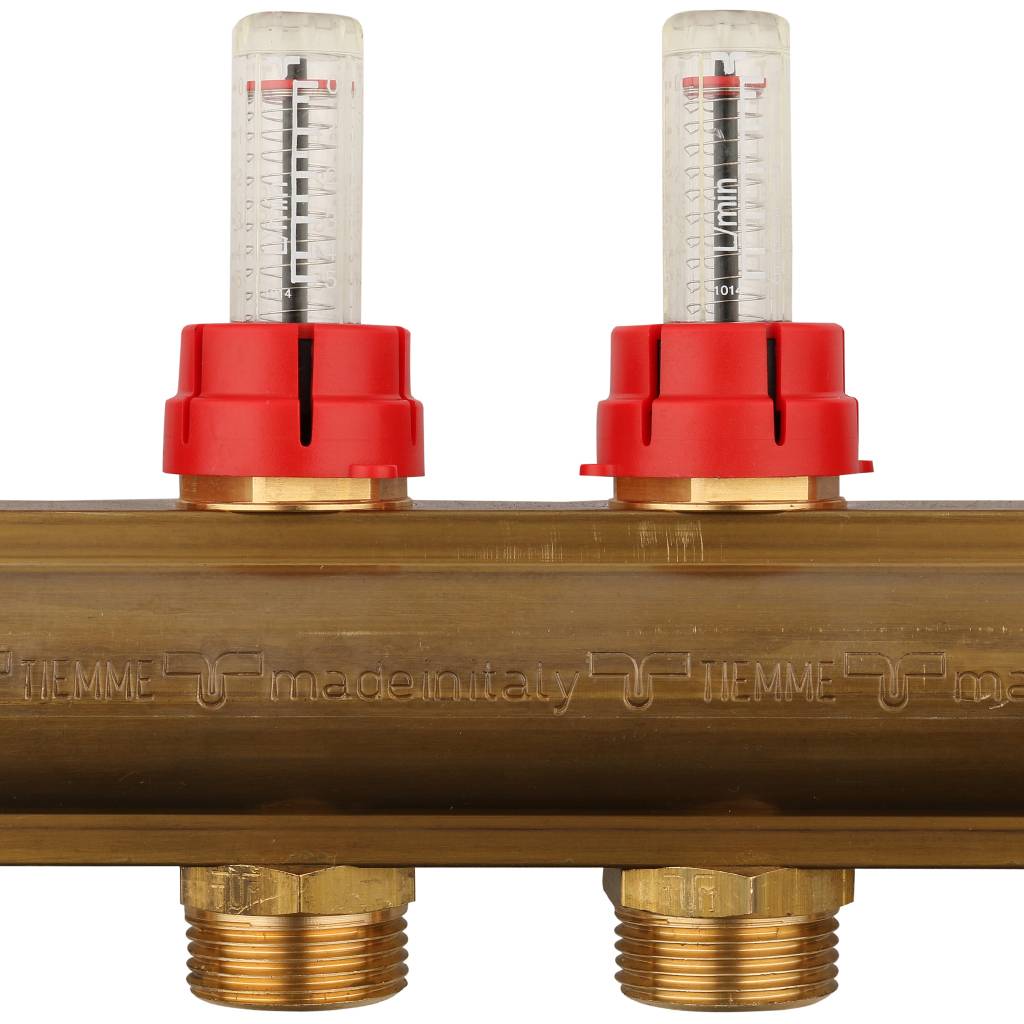 Коллектор в сборе с расходомерами на 12 выходов TIEMME 1х3/4 ЕК, 3870018(3871G060512)