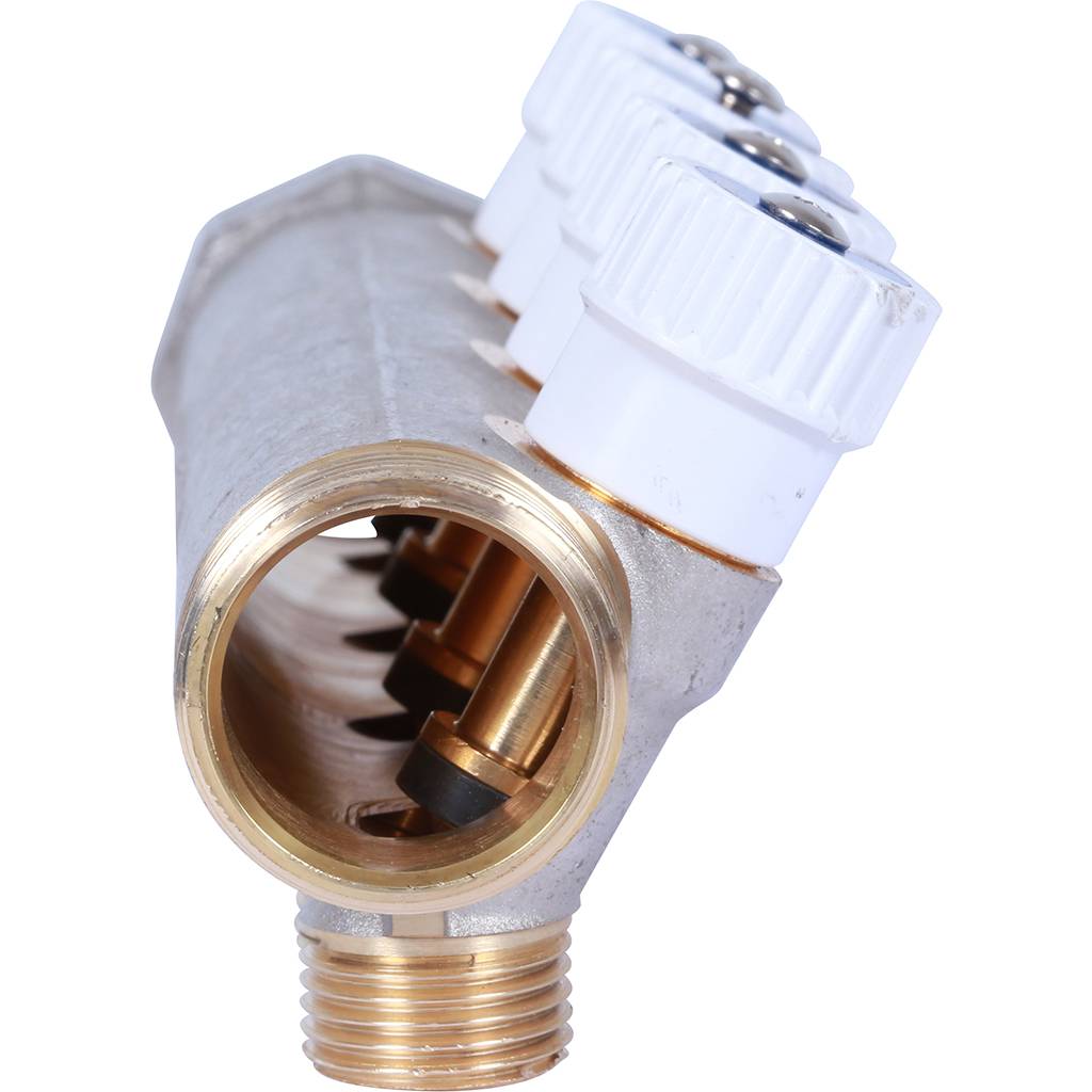 Коллектор распределительный STOUT 1, 4 отвода 1/2  плоское уплотнение