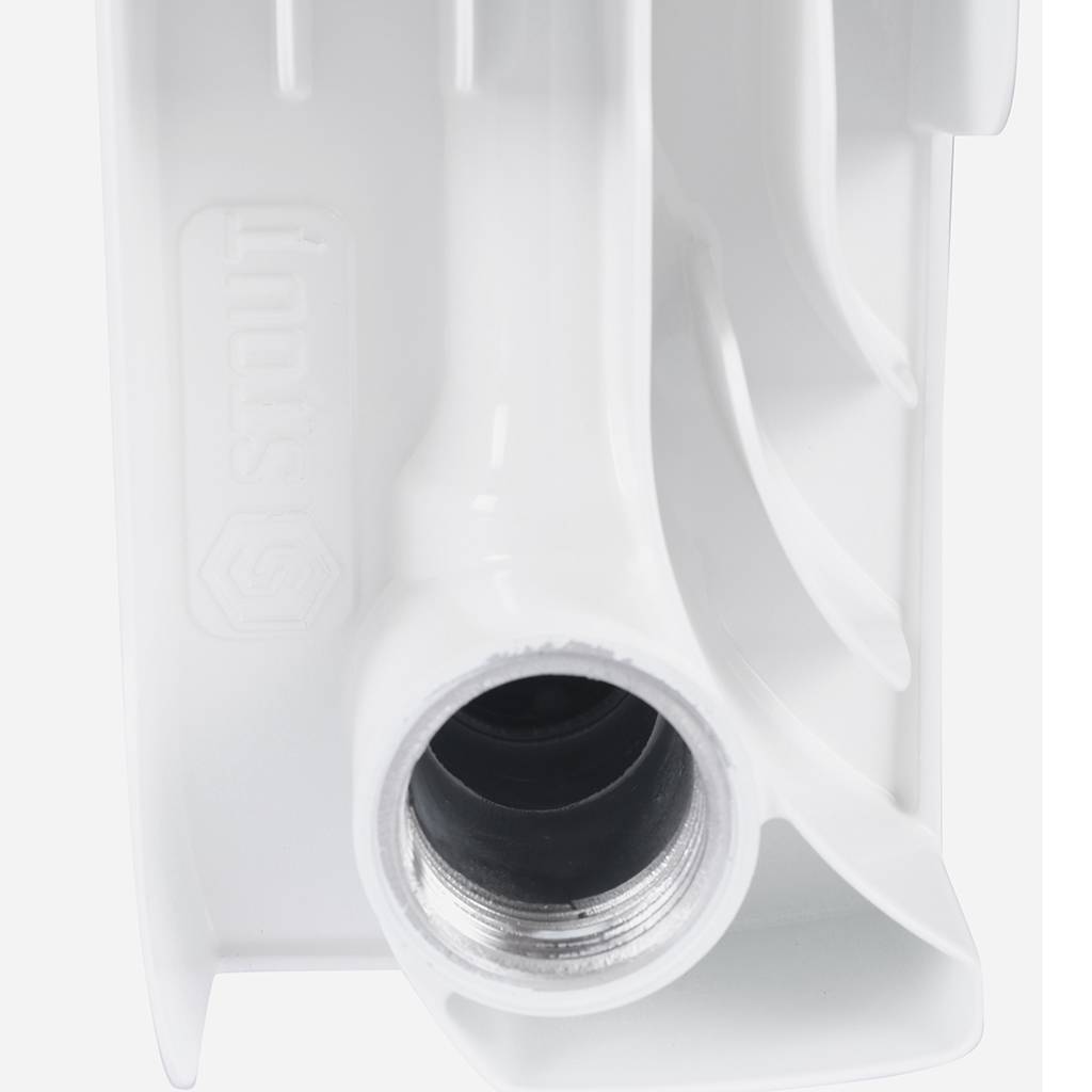 Радиатор биметаллический STOUT Space 500 13 секций боковое подключение RAL9016, SRB-0310-050013