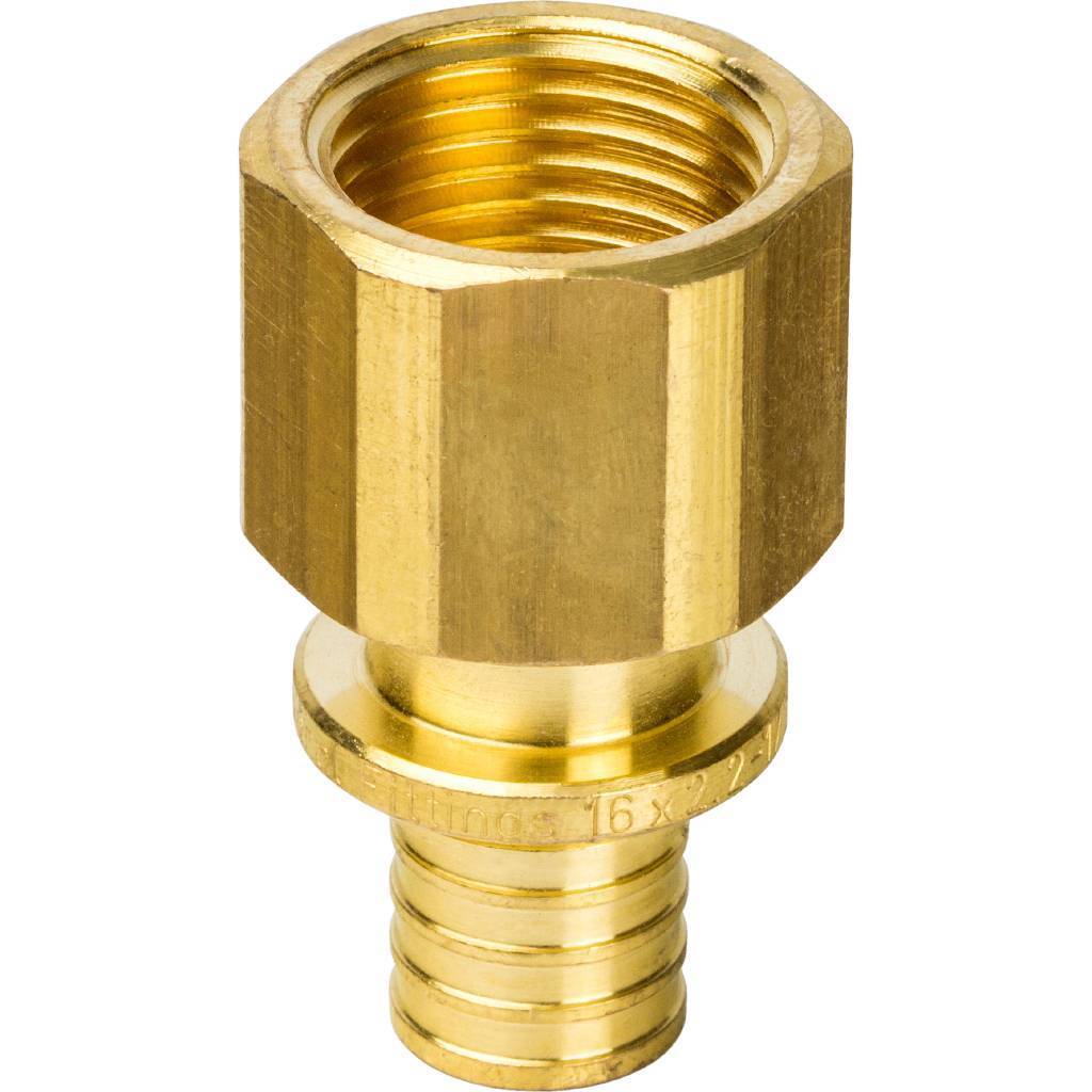 Переходник STOUT с внутренней резьбой 16xG 1/2 для труб из сшитого полиэтилена аксиальный
