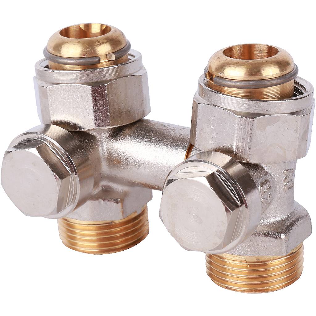 ZB-запорно-присоединительный узел OVENTROP Multiflex V 3/4 НГ x 3/4 НР, из латуни, 1016241