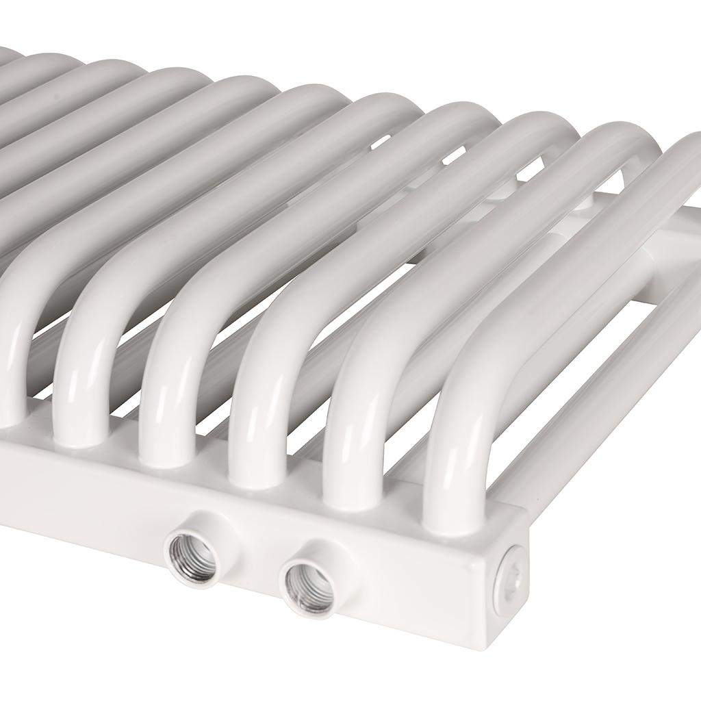 2-х трубчатый радиатор стальной ROMMER RST 2030/16 секций нижнее правое подключение RAL9016