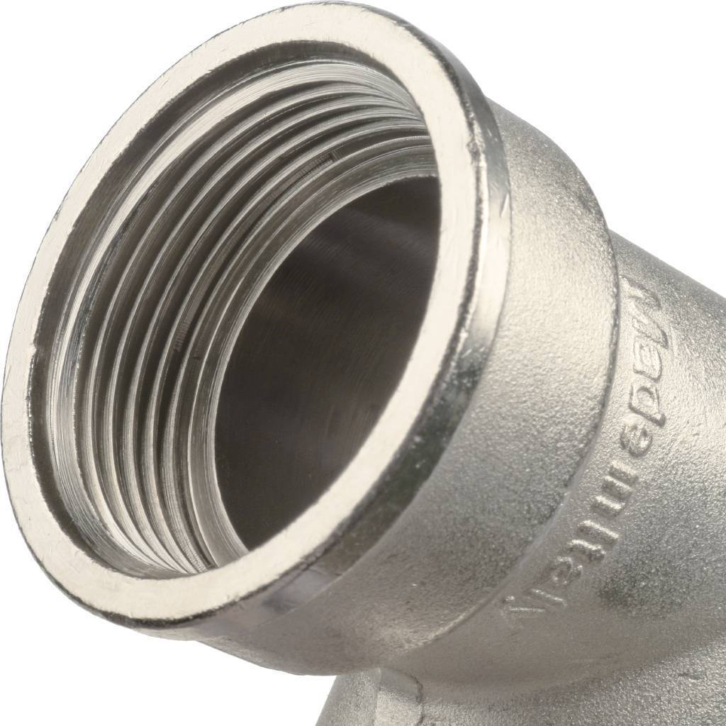 Угольник STOUT с упором НВ никелированный 1 1/4, SFT-0016-000114