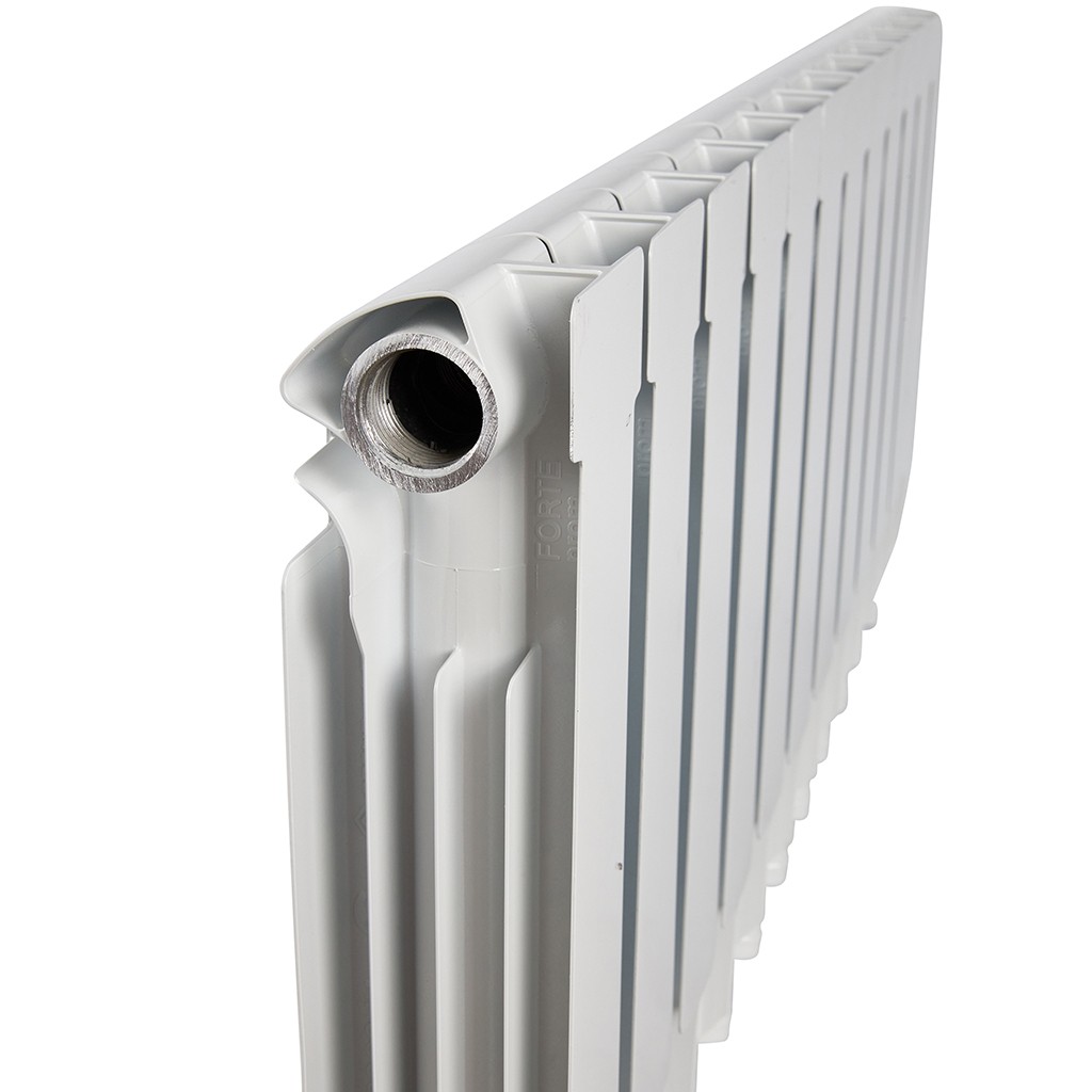 Радиатор алюминиевый STOUT ALPHA 350 12 секций боковое подключение (белый RAL 9016), SRA-2310-035012