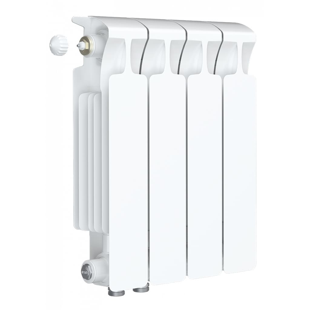 Радиатор биметаллический RIFAR MONOLIT VENTIL 350 MVR 5 секций нижнее правое подключение (белый RAL 9016), 3RM35.VR-5