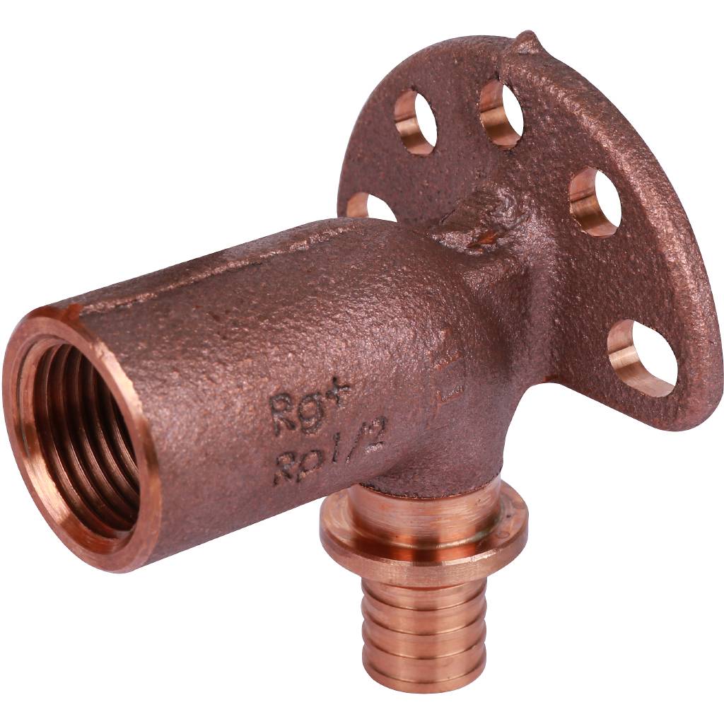 Угольник настенный РЕХАУ RAUTITAN с внутр. резьбой 16-Rp 1/2 длинный, 59 мм RX+ для труб из сшитого полиэтилена аксиальный