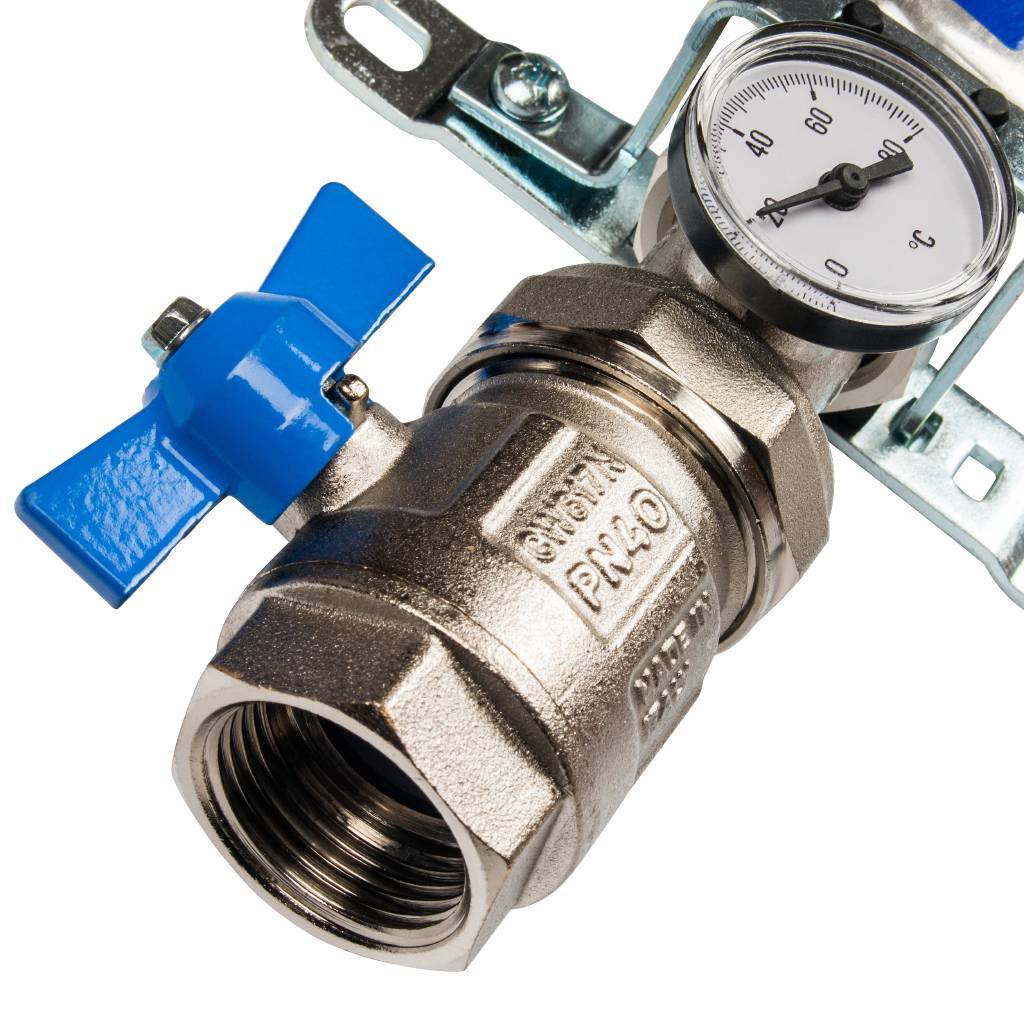 Коллектор из нержавеющей стали в сборе STOUT с расходомерами 2 вых., SMS 0907 000002