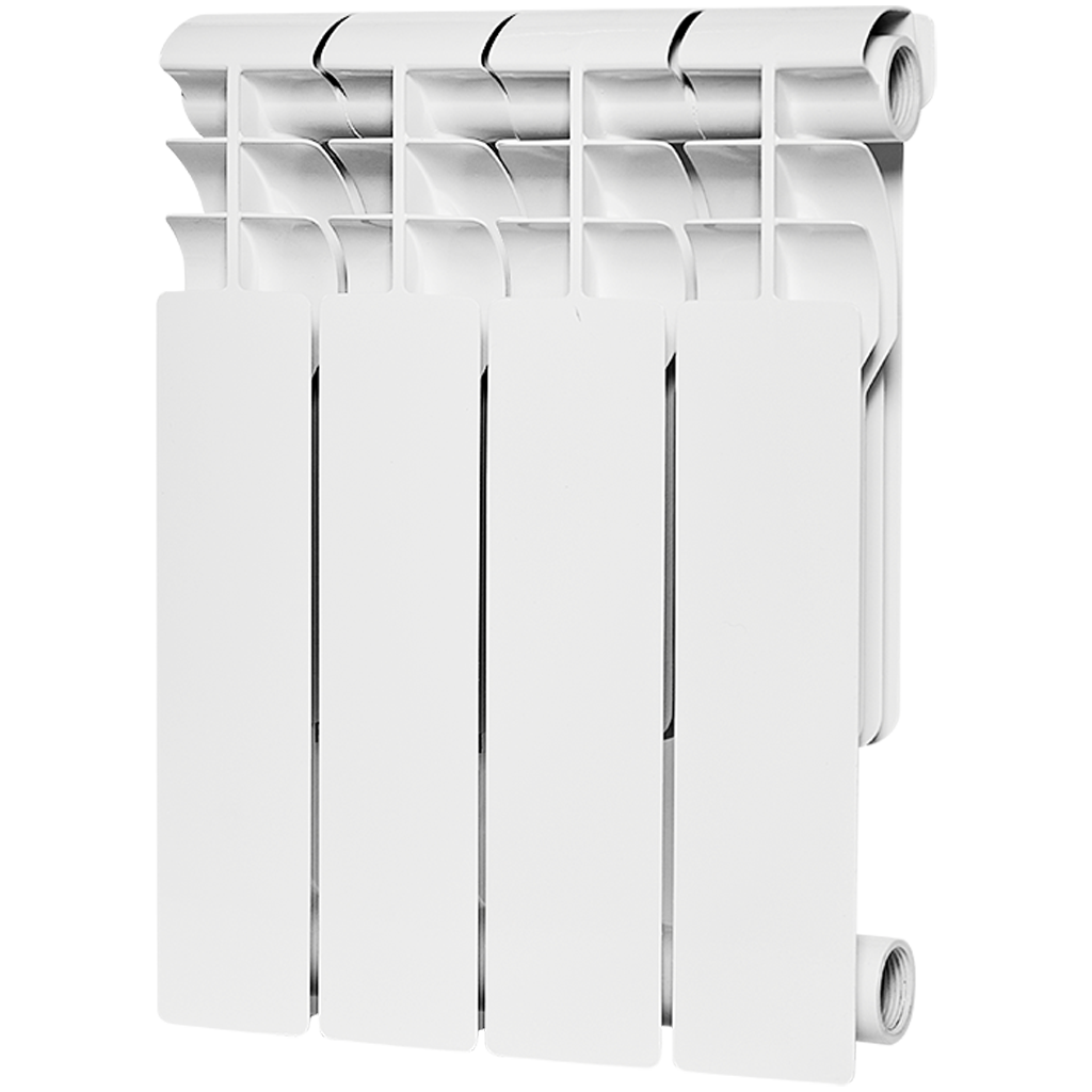 Радиатор биметаллический ROMMER Profi BM 350 4 секции боковое подключение (BI350-80-80-130) (RAL9016), RBM-1210-035004