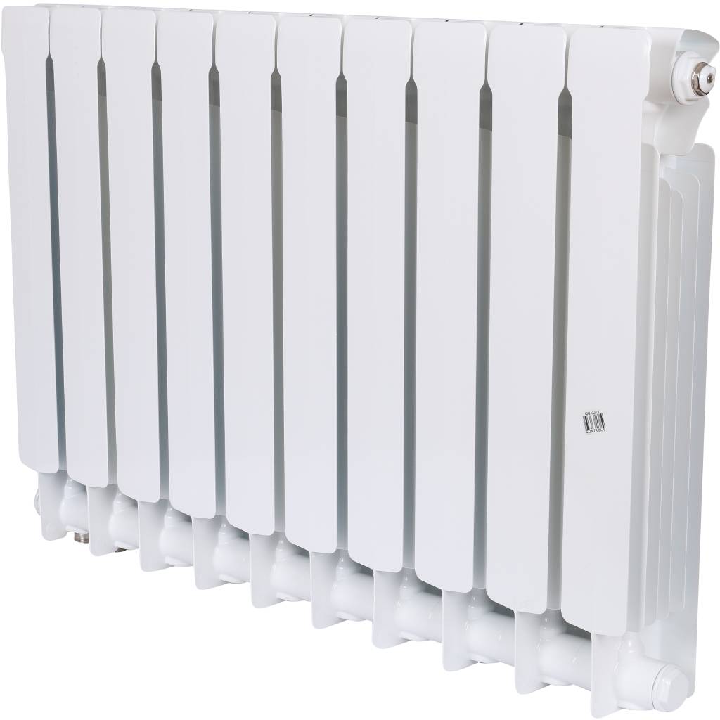 Радиатор биметаллический RIFAR BASE VENTIL 500 BVR 10 секций нижнее правое подключение (белый RAL 9016), 1RB50.VR-10