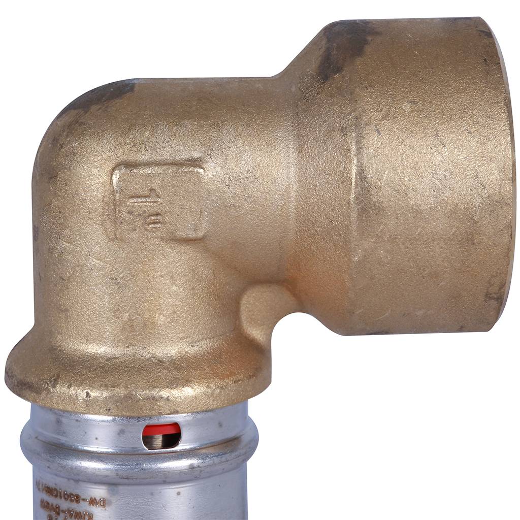 Угольник-переходник STOUT с внутренней резьбой 1 х26 для металлопластиковых труб прессовой, SFP-0010-000126