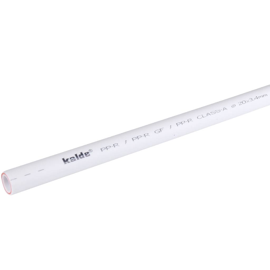 Труба полипропиленовая армированная (стекловолокно) (цвет белый) Kalde d=110х15,1 (PN 20), R.3202-tfr-110020