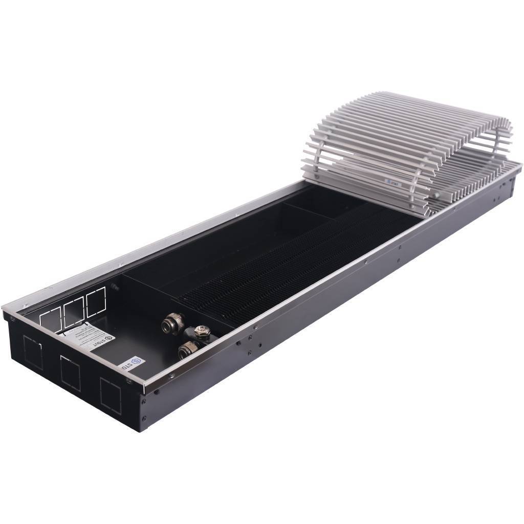 Внутрипольный конвектор STOUT SCN-1100 80х300х800 (Решётка роликовая) правое подключение, SCN-1100-0830080